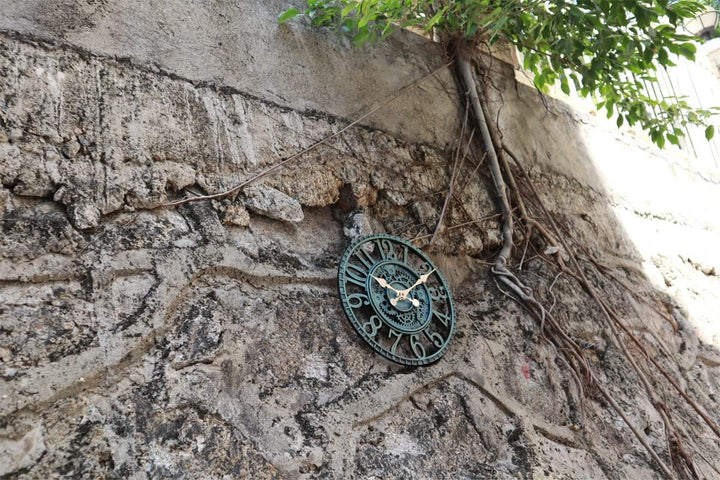 Outdoor Wanduhr 30 cm Garten Uhren Wasserdicht Aussenbereich Wanduhr Vintage Küche Wohnzimmer Indust