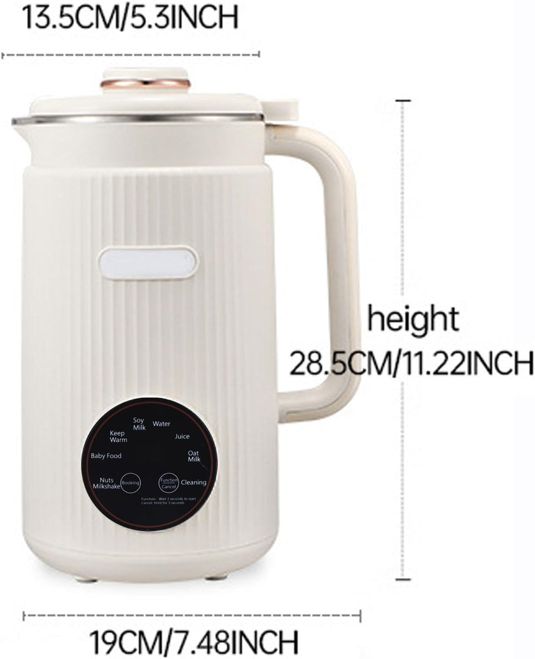 Irishom Nussmilchmaschine, Automatische Mandelmilchmaschine für selbstgemachte Pflanzenmilch, Hafer,
