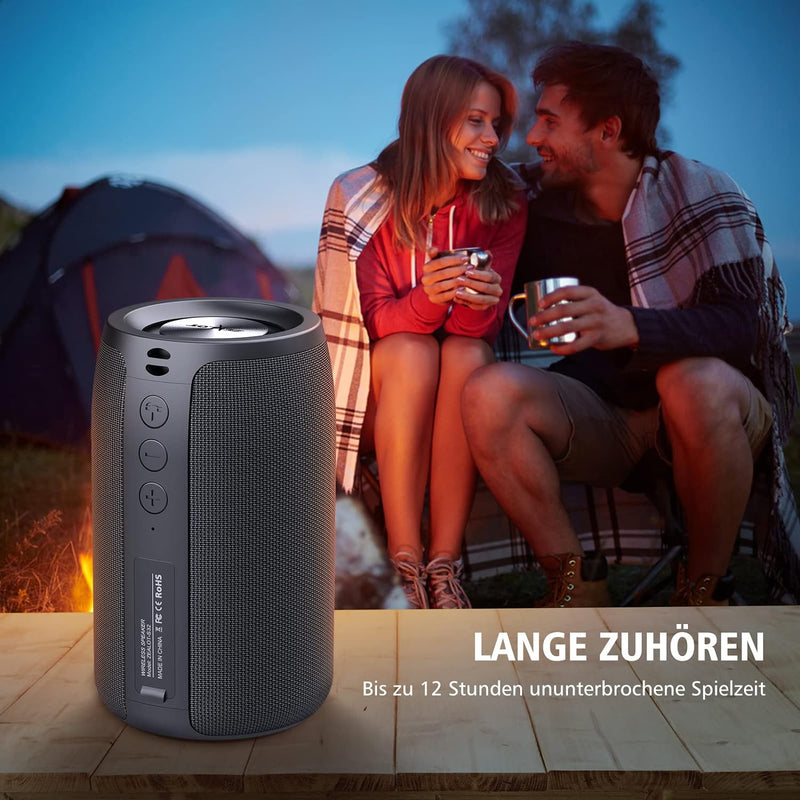 ZEALOT Bluetooth Lautsprecher,Musikbox Bluetooth mit USB/TF Karte/AUX,Bluetooth Box mit IPX5 Wasserd