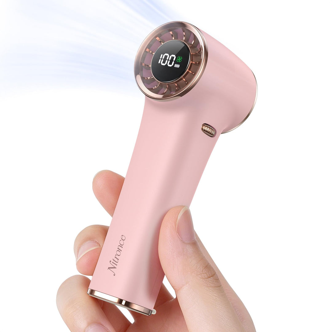 Mini Ventilator, 97g Ultra Leicht 20000RPM Portable Fan mit Bis Zu 10m/s Windgeschwindigkeit &amp; 18℃ K