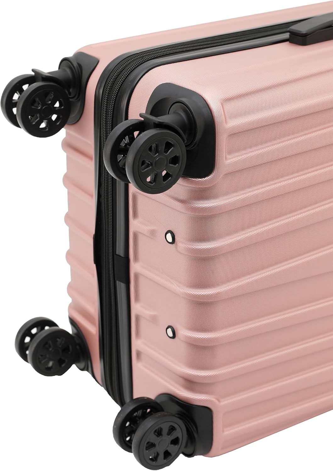BEIBYE Kofferset Rollkoffer Koffer Hartschale,TSA Schloss, Zwillingsrollen, Erweiterung (Rosa Gold,
