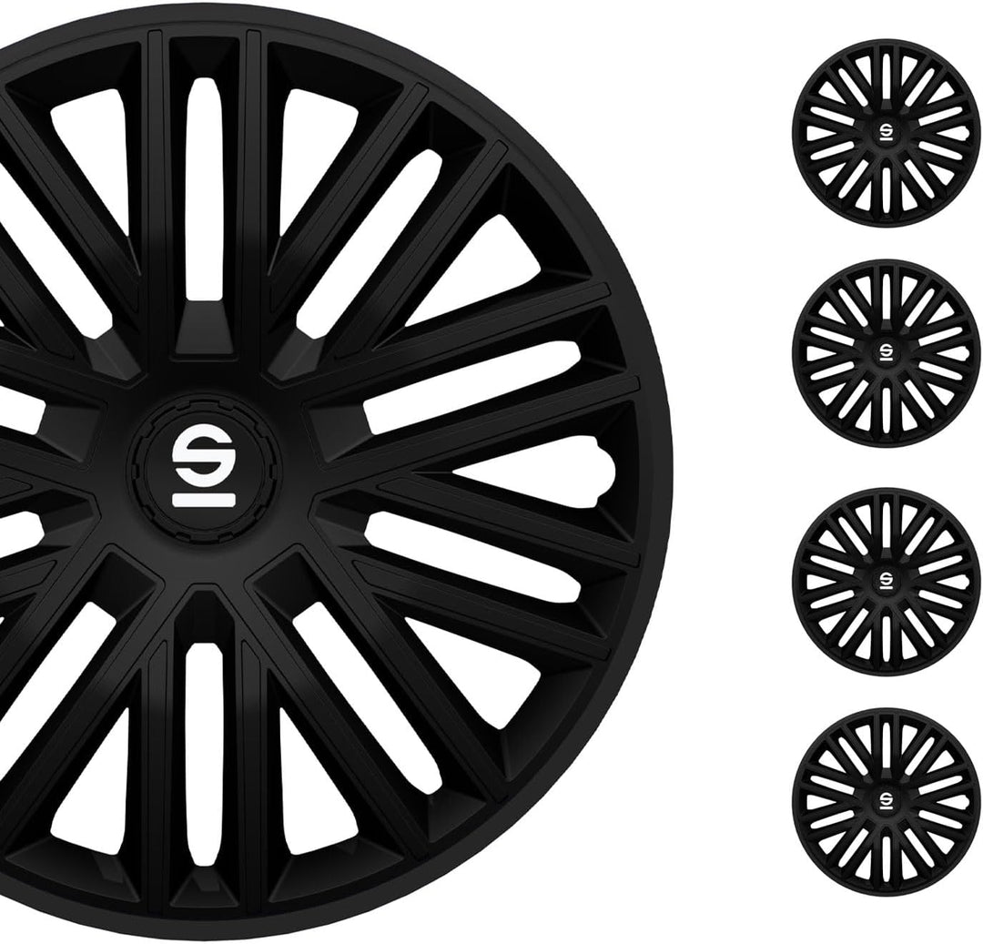 Sparco Radzierblenden Bergamo - 15-Zoll - Schwarz - Satz mit 4 Stück