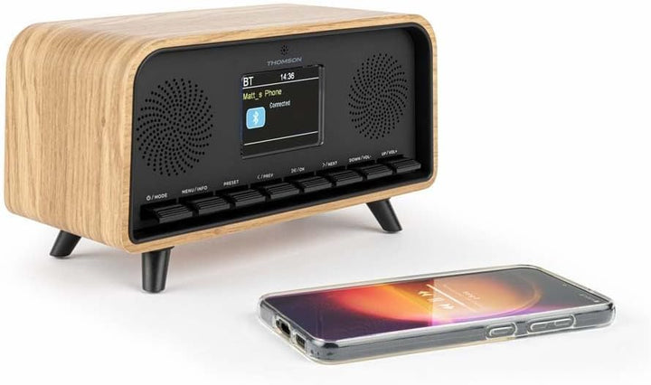 Radiowecker Bluetooth Vintage Cosy Gamme, Dab-Version Thomson RT850DABBT (RT850DABBT)