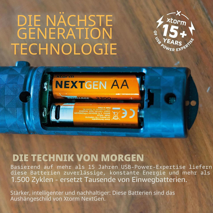 Xtorm NextGen AA Batterien Wiederaufladbar mit USB-C - 4 Pack