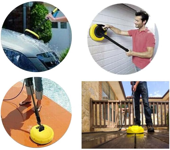 Trade-Shop Flächenreiniger/Rotationsbürste inkl. Verlängerungslanze für Terrasse Garage kompatibel m