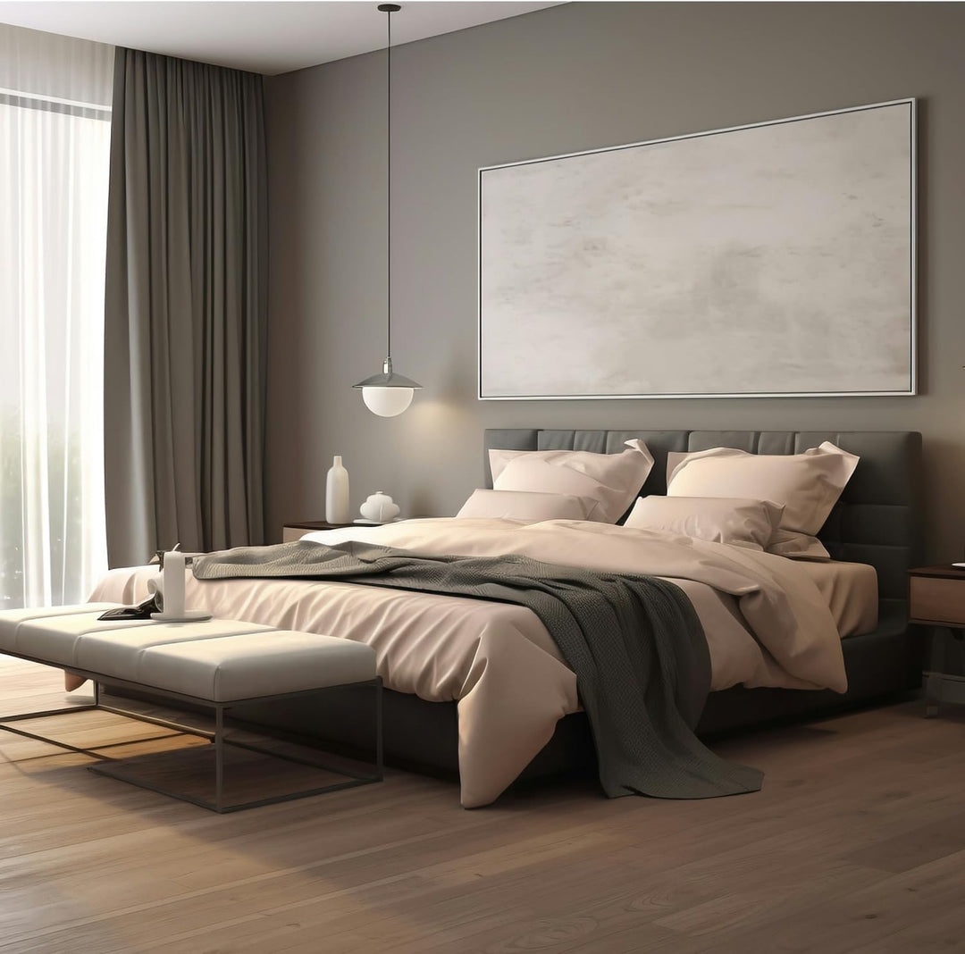 Boqingzhu Baumwolle Bettwäsche 135x200cm Beige Creme Taupe Hell Einfarbig Uni Ästhetik Einzelbett We