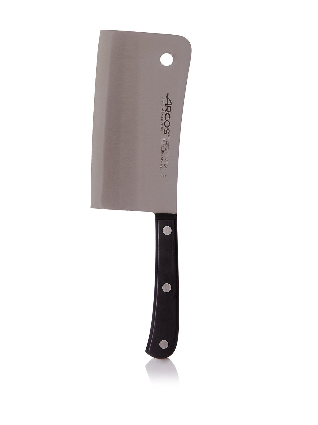 Arcos Europa - Hackmesser - NITRUM Edelstahl 140 mm - HandGriff POM Farbe Schwarz
