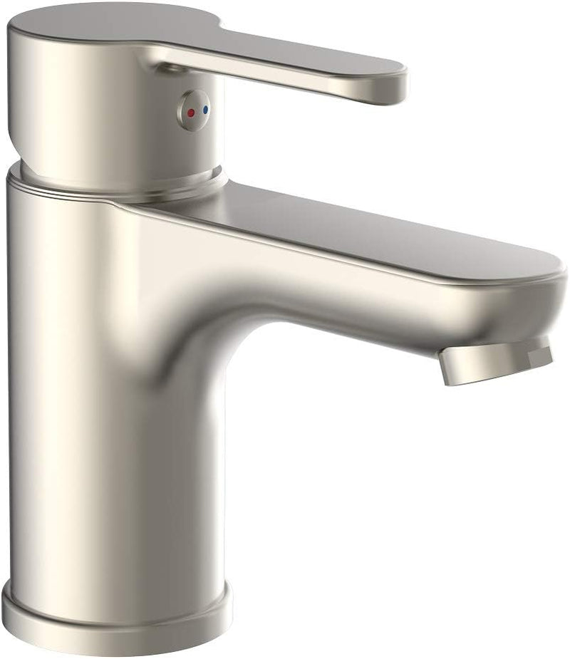 EISL NI075DINNI DIZIANI Wasserhahn fürs Bad in Edelstahl Optik, Einhebelmischer Farbe Nickel mit Abl