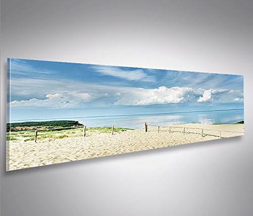 islandburner Bild Bilder auf Leinwand Strand V4 Nordsee Strand Dünen Meer Sand Panorama XXL Poster L