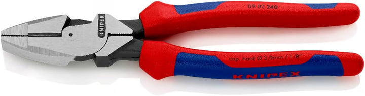 Knipex Kraft-Kombizange "Lineman's Pliers" amerikanisches Modell schwarz atramentiert, mit Mehrkompo