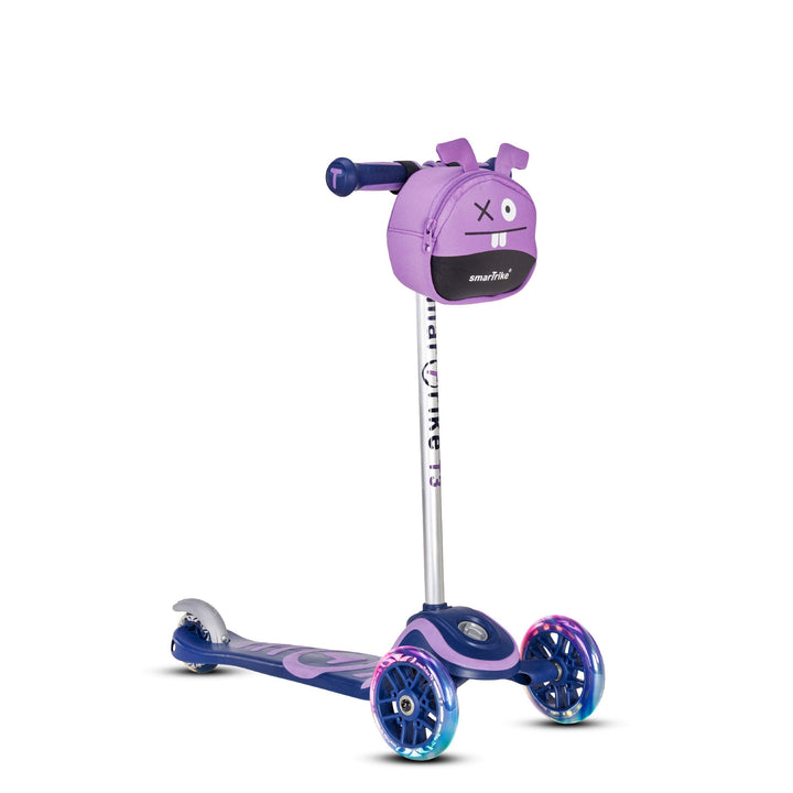smarTrike Scooter by Scooter - Kinderroller T3 Kinderscooter mit LED-Leuchträder und Snacktasche S V