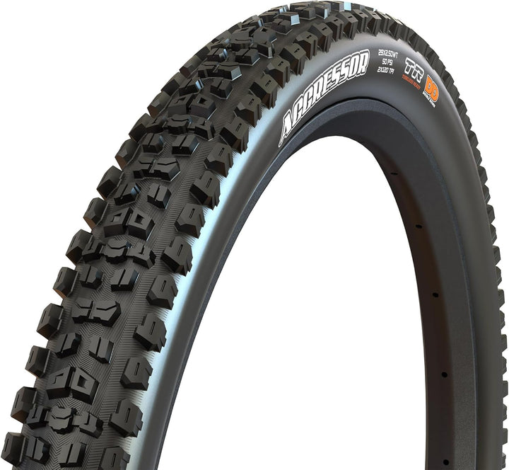 Maxxis Unisex Aggressor zusammenklappbar Dual Compound TR/DD Reifen 29x2.50WT Schwarz, 29x2.50WT Sch