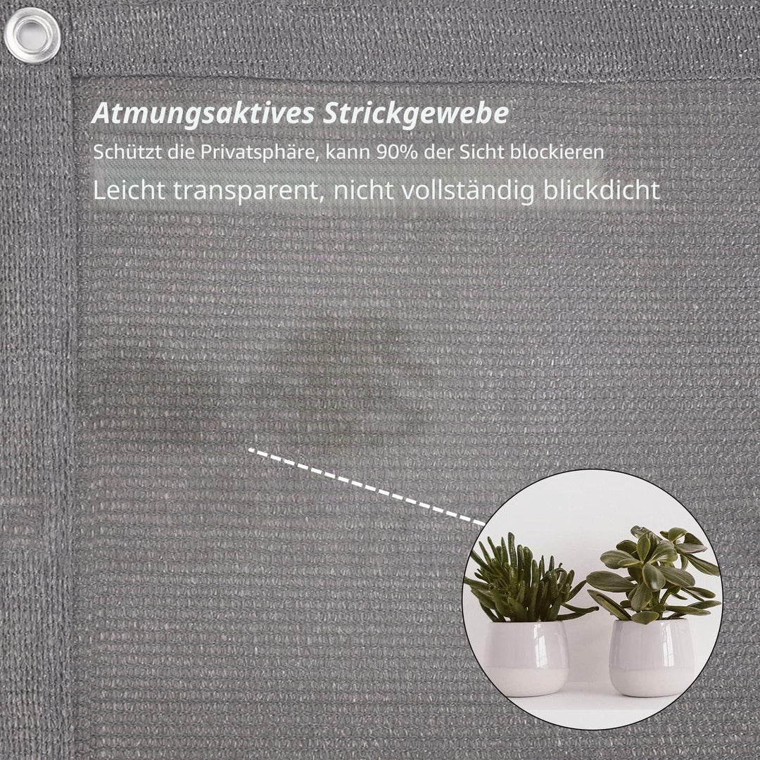 Sekey Balkon Sichtschutz Balkonabdeckung HDPE 220 g/m², 120x600cm, Leicht Transparent Wind- und UV-S