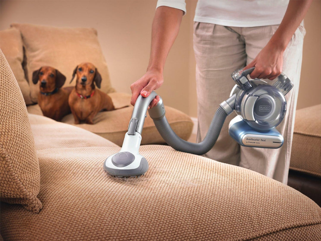 Black+Decker dustbuster Flexi pet 14.4V Handstaubsauger, PD1420LP-QW Blau Metallic Handheld (für sch