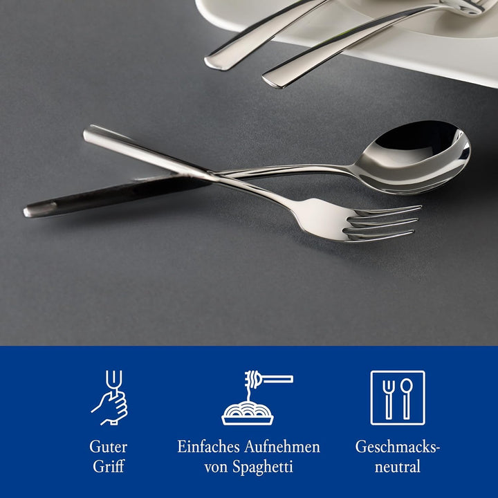 Villeroy & Boch – Daily Line Specials Spaghetti Besteck Set 12 Teilig Spülmaschinenfest, Pastabestec