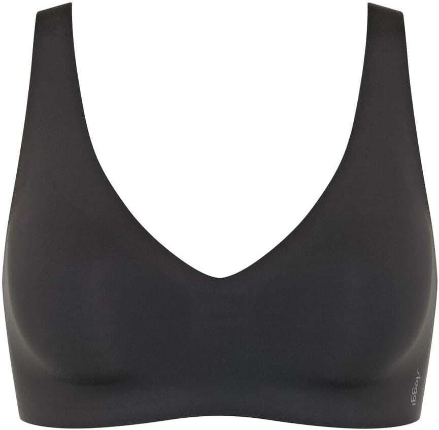 Sloggi - Zero Feel 2.0 - Damen - BH ohne Bügel - Breite Träger - Atmungsaktiv S Schwarz, S Schwarz