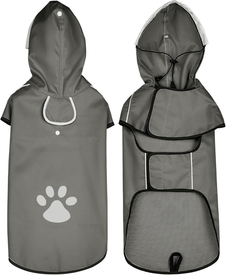 Hunde Regenjacke DQGHQME Haustier Hund Regenmantel mit Kapuze, Einstellbare Hunderegenmantel, Hundem