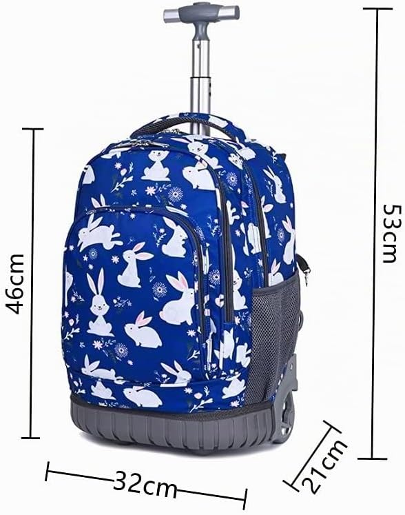 CONPHERON Trolley Rucksack mit Rollen Rolling Schultasche für Mädchen Jungen Schüler Kindergepäck Re