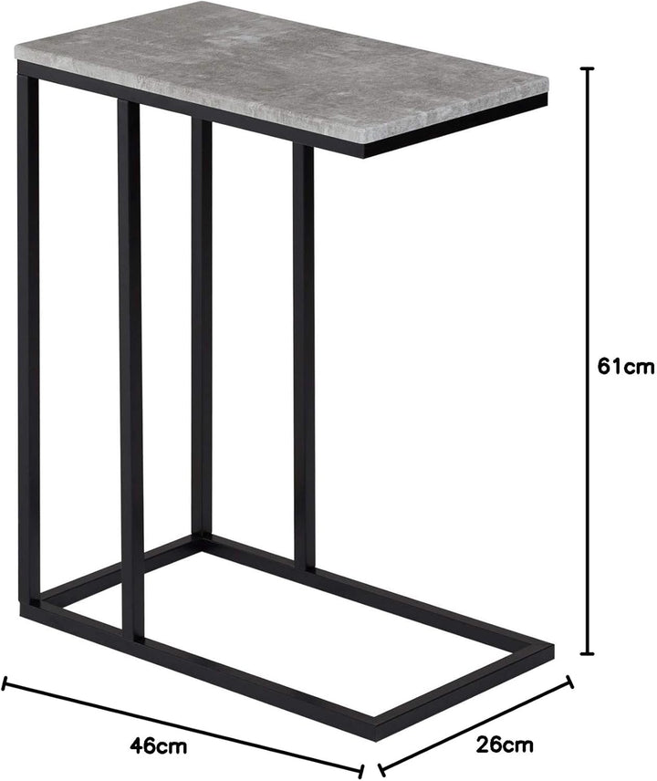 IDIMEX Beistelltisch Debora, praktischer Wohnzimmertisch in C-Form, schöner Couchtisch Tischplatte r
