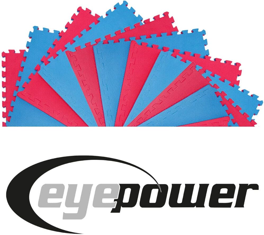 eyepower Profi Kampfsportmatte Dicke 2cm - Judo Matten für Zuhause 63x63cm - Tatami Matte Home Gym M