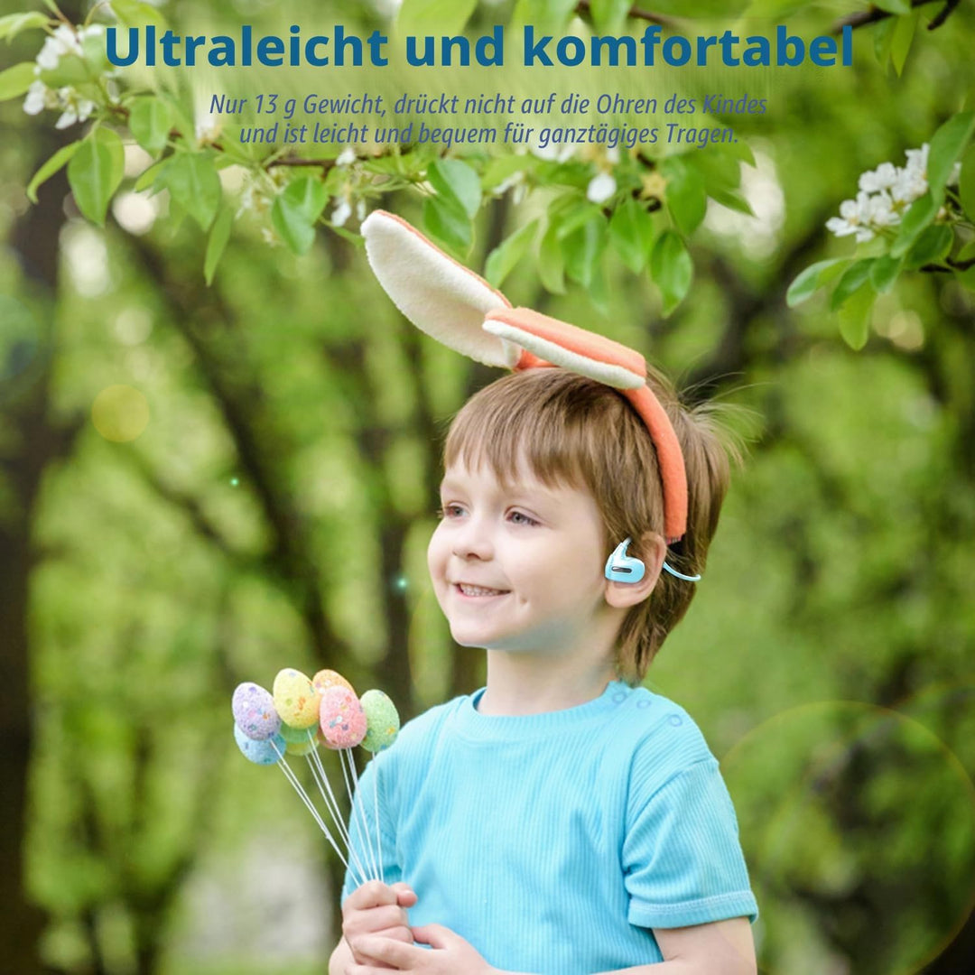 BANIGIPA Kinder-Kopfhörer, offene Ohr-Kopfhörer bequem für Teens Kind Jungen Mädchen, drahtlose Blue
