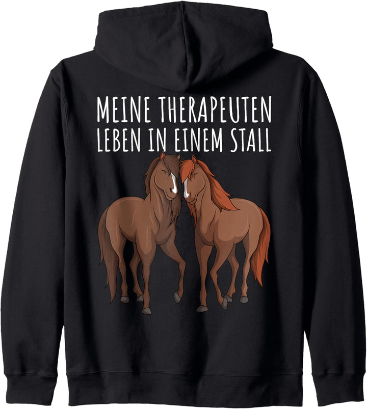 Pferde Damen Mädchen Kinder Kapuzenjacke