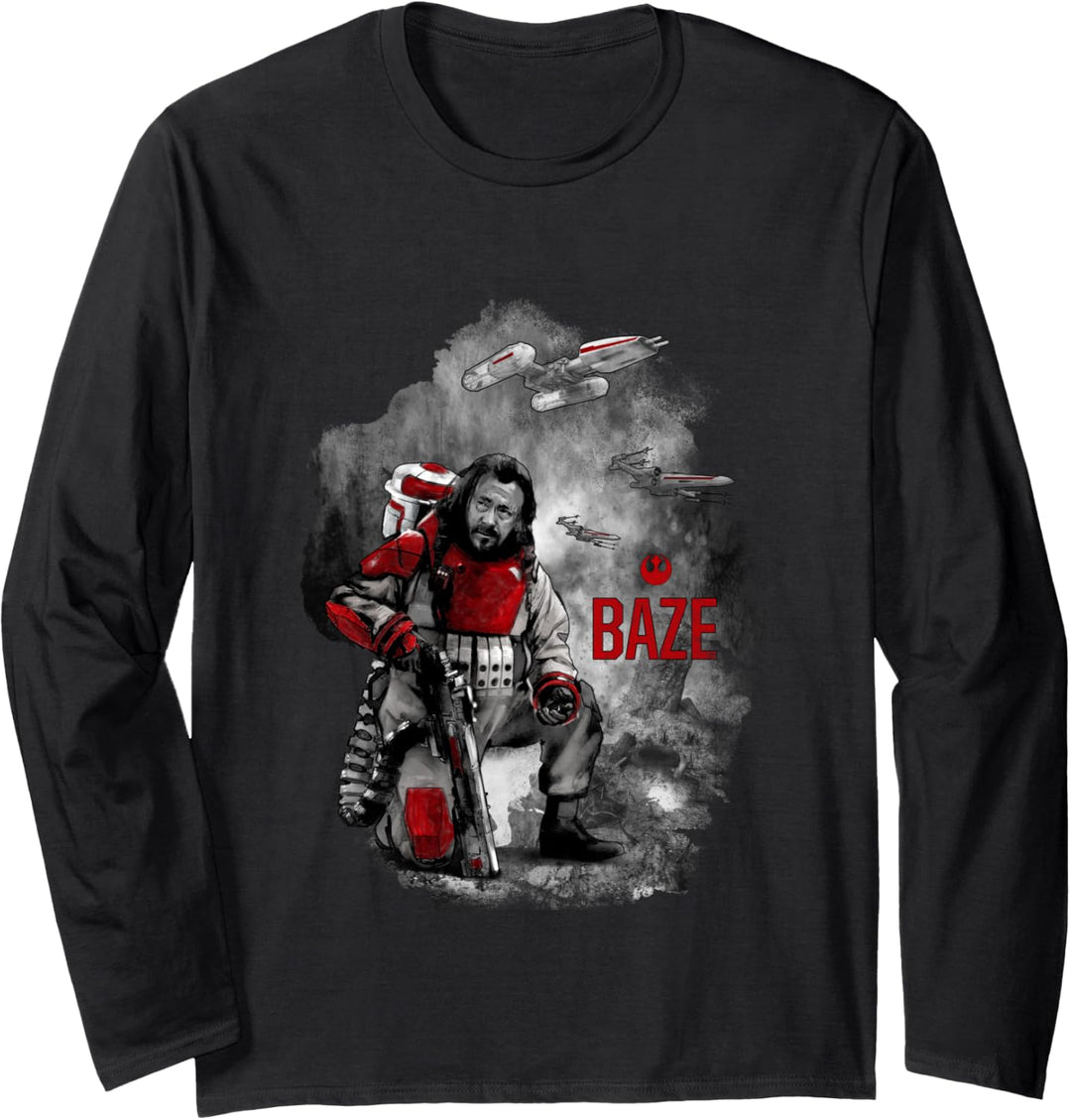 Star Wars Rogue One Baze Repeater Cannon Langarmshirt