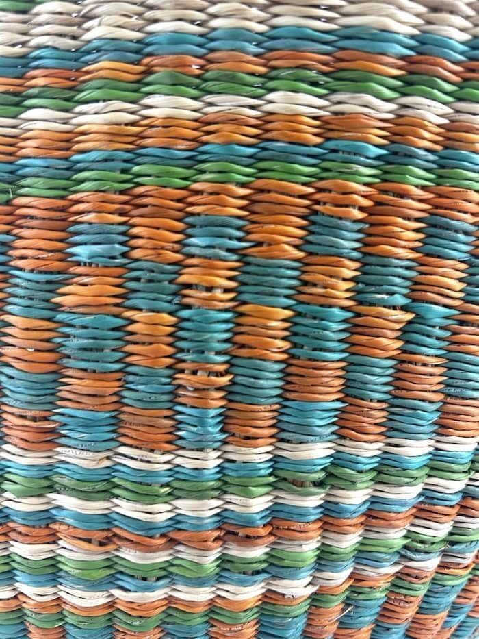 Bolga Korb Afrika - XXL - Das Original aus Ghana - Bunt - Fair Trade - Rund - Viele Farben - Afrikan