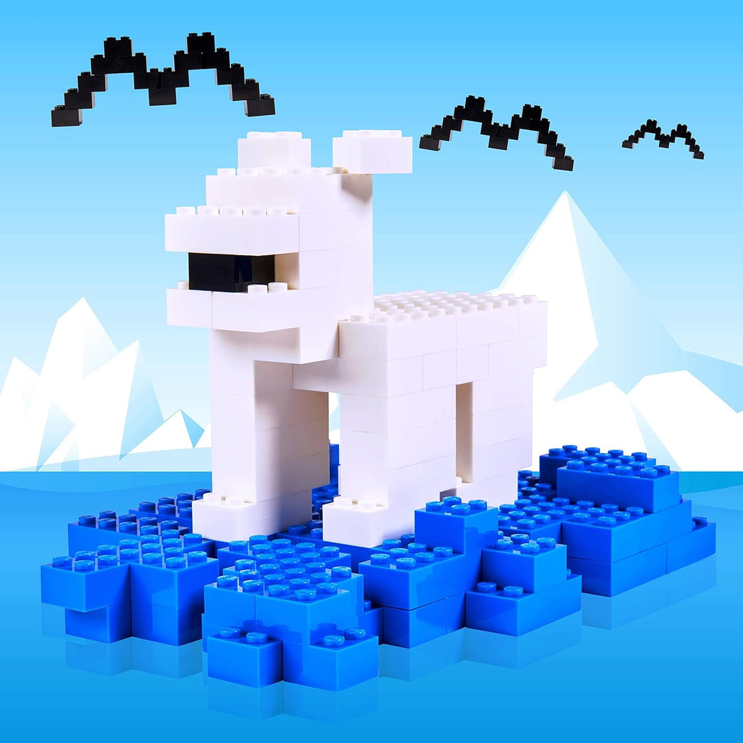 Simba 104118930 - Blox, 500 weisse Bausteine für Kinder ab 3 Jahren, 8er Steine, im Karton, vollkomp
