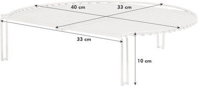 BBQ-Toro Edelstahl Warmhalterost rund | 40 x 33 x 10 cm | passend für Ø 57 cm Kugelgrill und Kamado