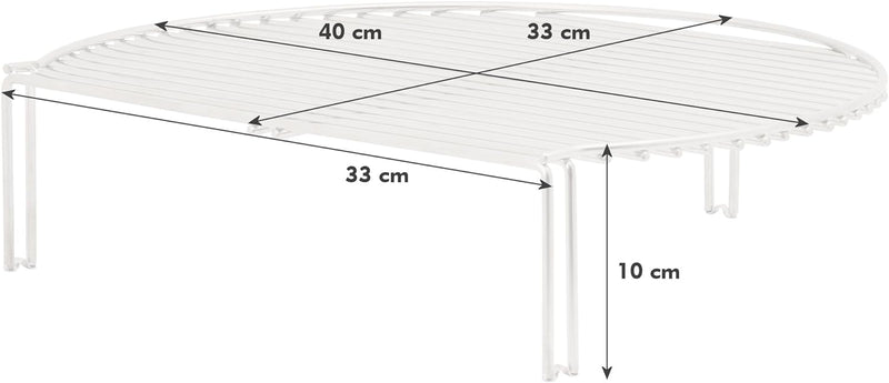 BBQ-Toro Edelstahl Warmhalterost rund | 40 x 33 x 10 cm | passend für Ø 57 cm Kugelgrill und Kamado