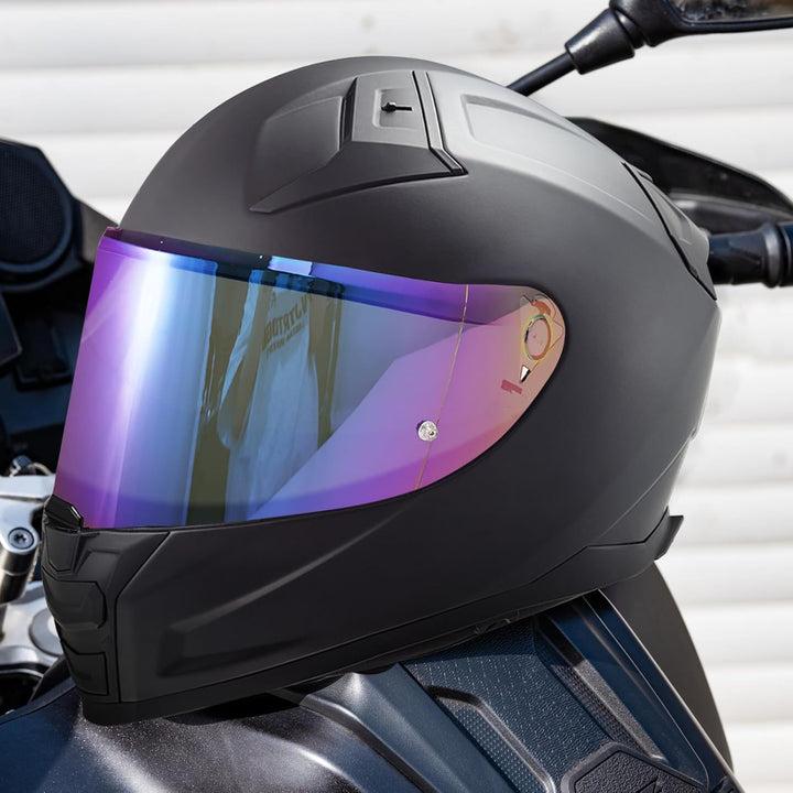 VCOROS Motorradhelm Visier,Motorrad Windschutz Helm Objektiv Visier,Helmvisier für FF811/VECTOR II/C