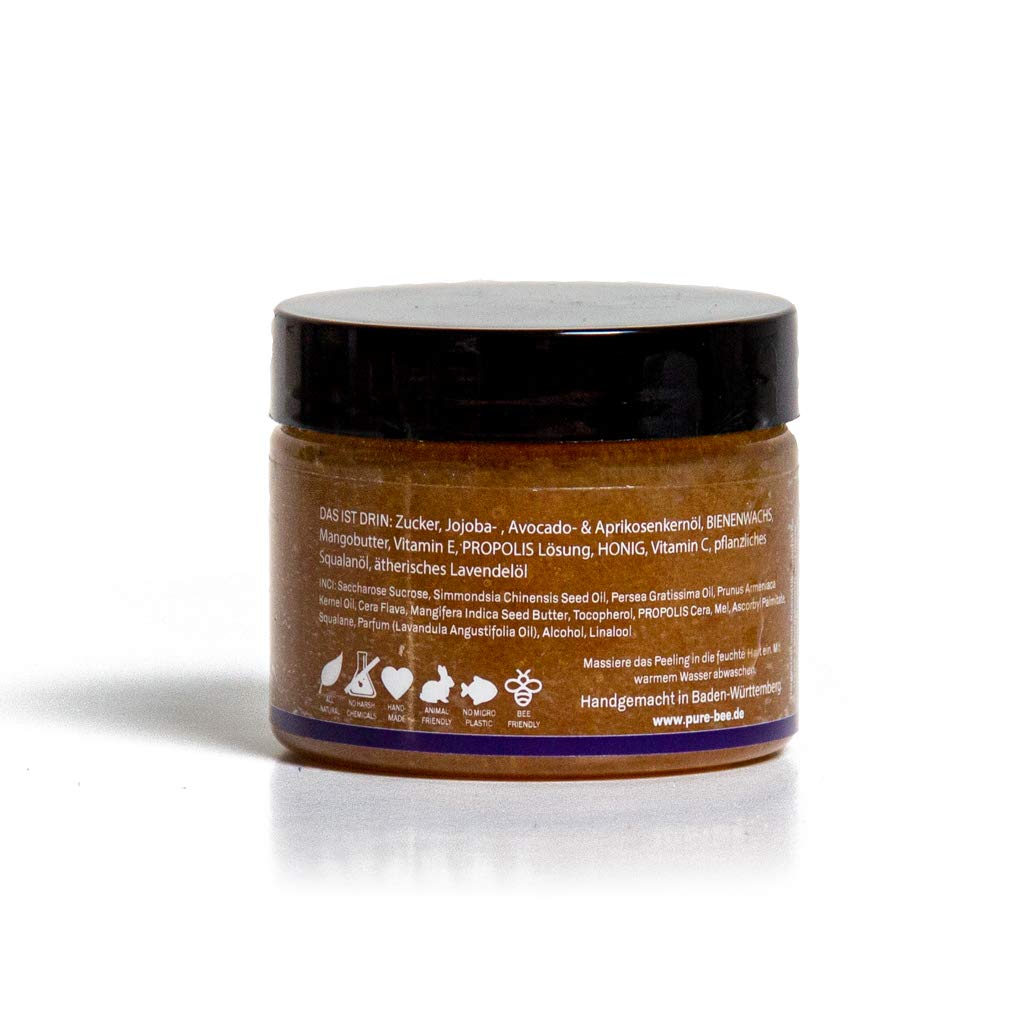 Lavendel Körperpeeling mit Bienenwachs, Propolis & Honig | "Hi, I'm Relaxed!" | 2-in-1 Body Scrub: R