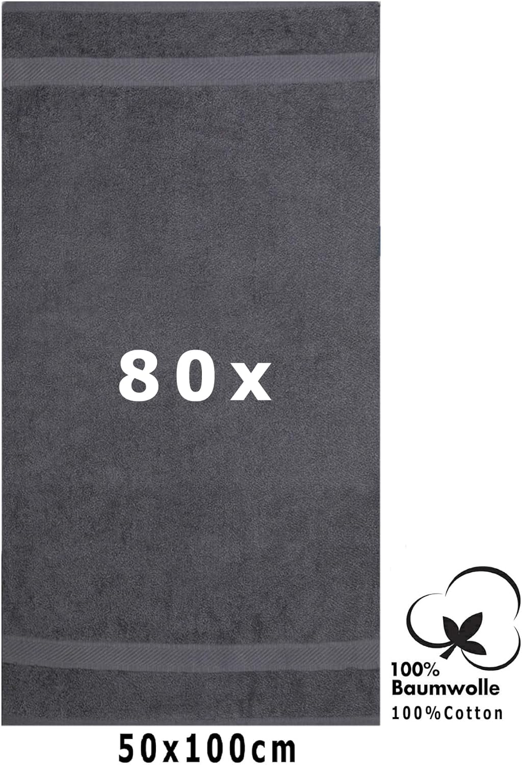 Betz Handtuch Palermo - 80 Stück Handtücher 100% Baumwolle Grösse 50 x 100 cm Hotel-Qualität Farbe a