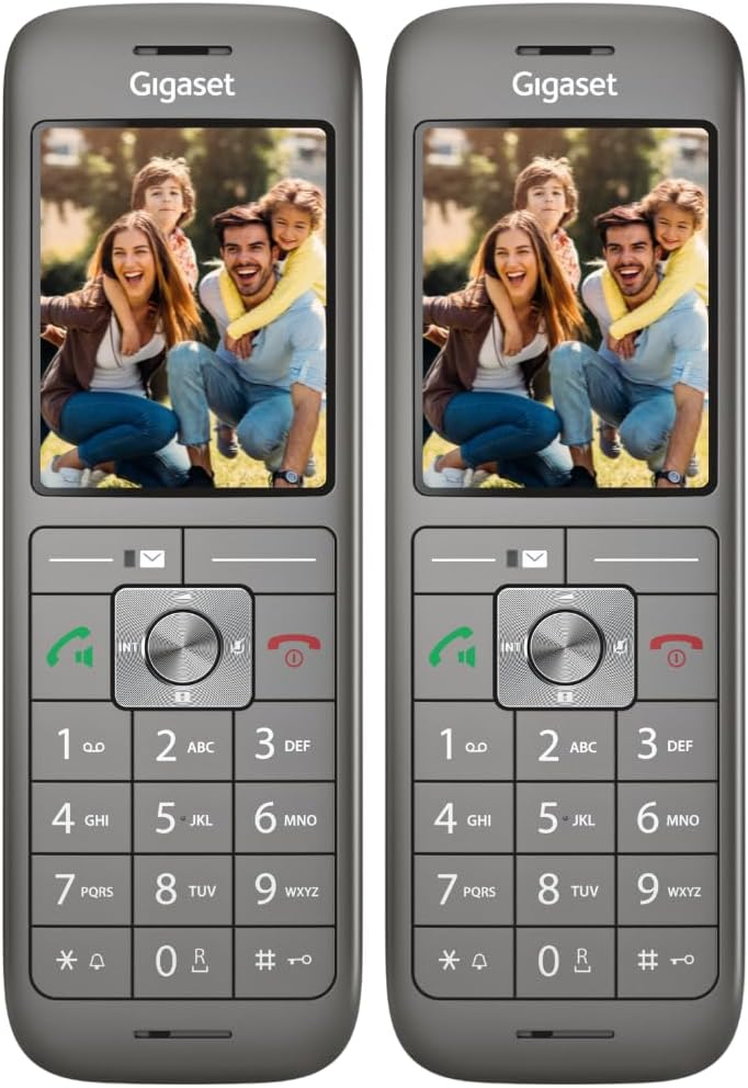 Gigaset CL660HX DUO - 2 design DECT-Mobilteil mit Ladeschale - Fritzbox-kompatibel - hochwertiges Sc