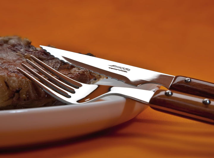 Arcos 377700 Table Messer - Steakmesser Set 12 Stück (6 Messer + 6 Gabel) - Edelstahl - HandGriff Pa