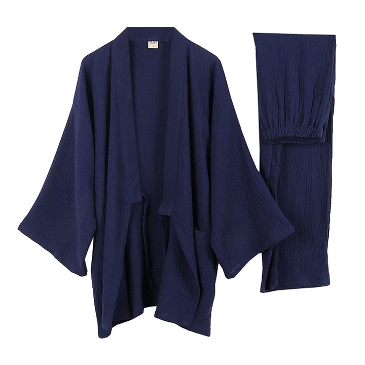 Japanische Kimono Loose Casual Home Pyjamas für Herren Nachtwäsche Grösse L O63