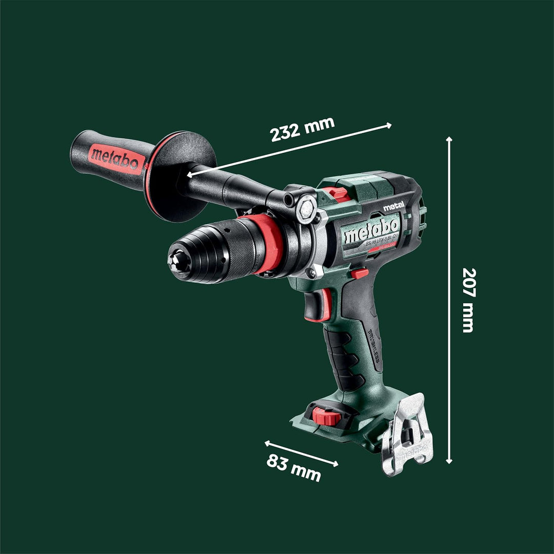 metabo Akku-Bohrschrauber BS 18 LTX-3 BL Q I Metal - 18 V, 3-Gang, 130 Nm Drehmoment - Brushless-Mot