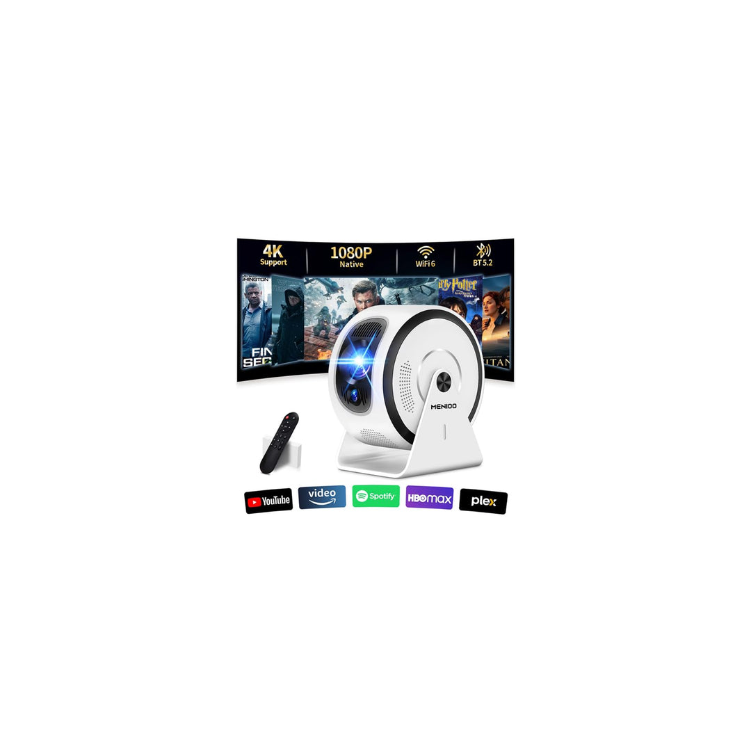 [Integrierte App] Mini Beamer Unterstützt 4K 1080P 2026, Projektor Auto Fokus und Trapezkorrektur, 3