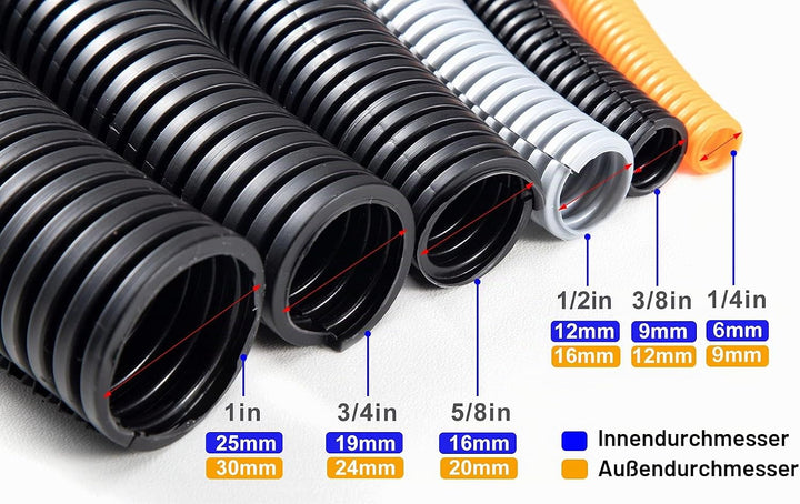 ZhiYo 30 m langer Draht-Webstuhl, 6,35 mm 100 FT 1/4” Schwarz, 100 FT 1/4” Schwarz