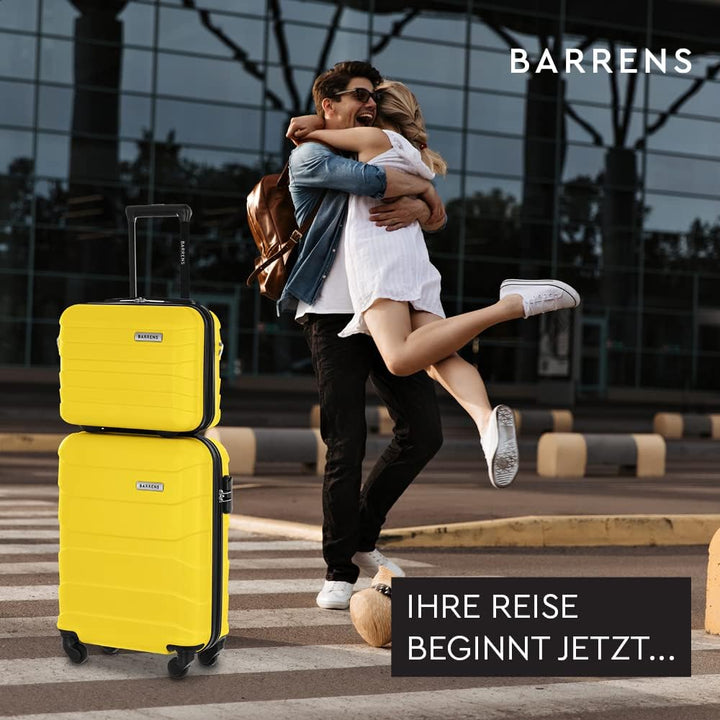 BARRENS Kabinenkoffer + Reisekosmetikkoffer Set | Handgepäck | Kabinenkoffer 55x40x20cm 34l | Kosmet