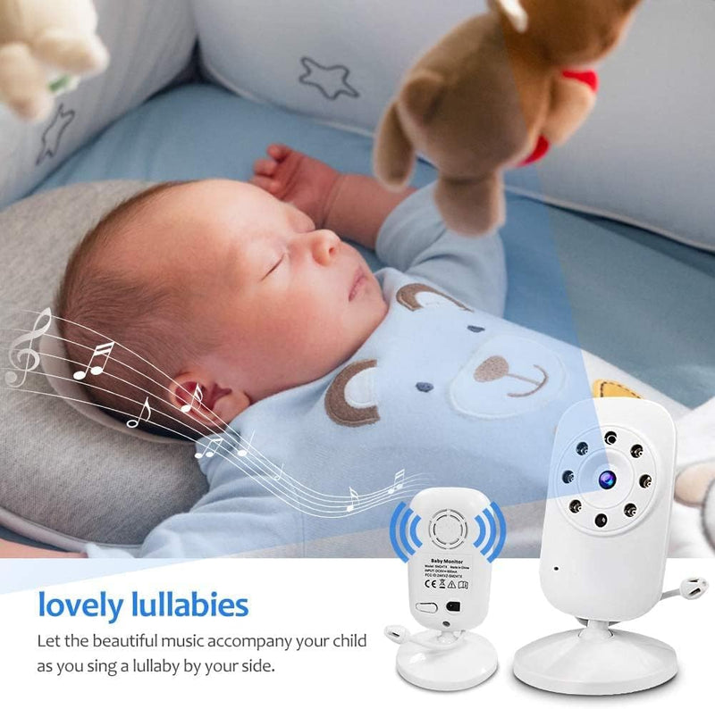 NWOUIIAY Baby Phone Baby Monitor 2.4 GHz Baby Kamera mit LCD Nachtsichtkamera HD Digital Video & Bid