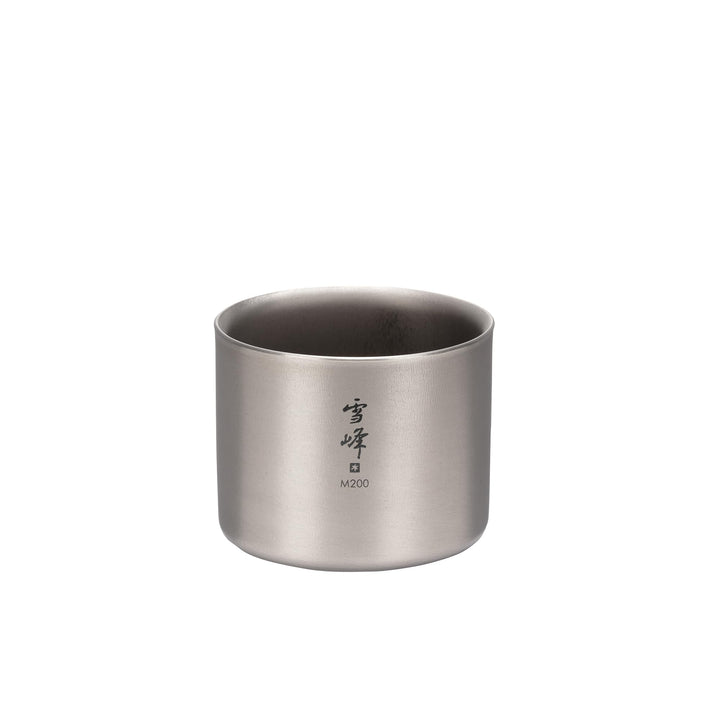 Snow Peak - Titanium Double M Stacking Mug (breit) - Outdoorbecher - Titanium (200ml) D 2.9" H 2.4",