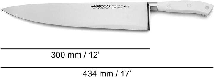 Arcos 233824 Serie Riviera Blanc - Kochmesser - Klinge aus Nitrum geschmiedetem Edelstahl 300 mm - H