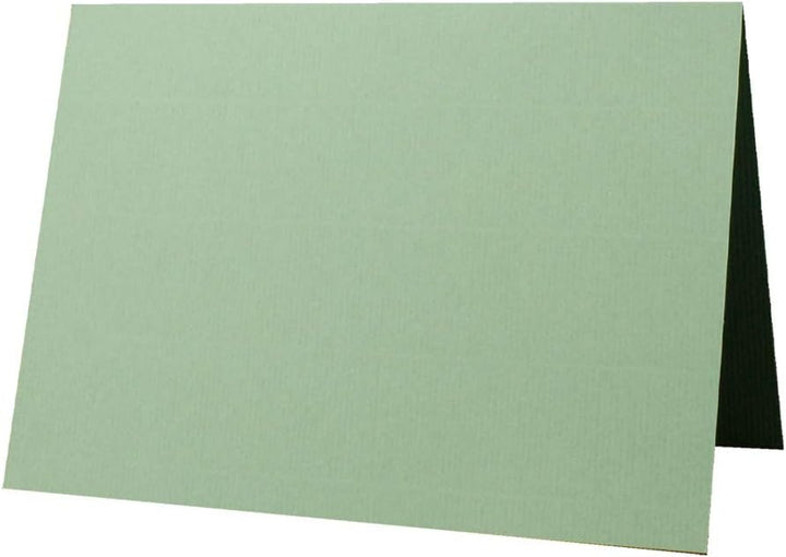 100 x Kartenpaket mit gefütterten Brief-Umschlägen - gerippt - DIN A6/C6 - Olive-Grün - 10,5 x 14,8