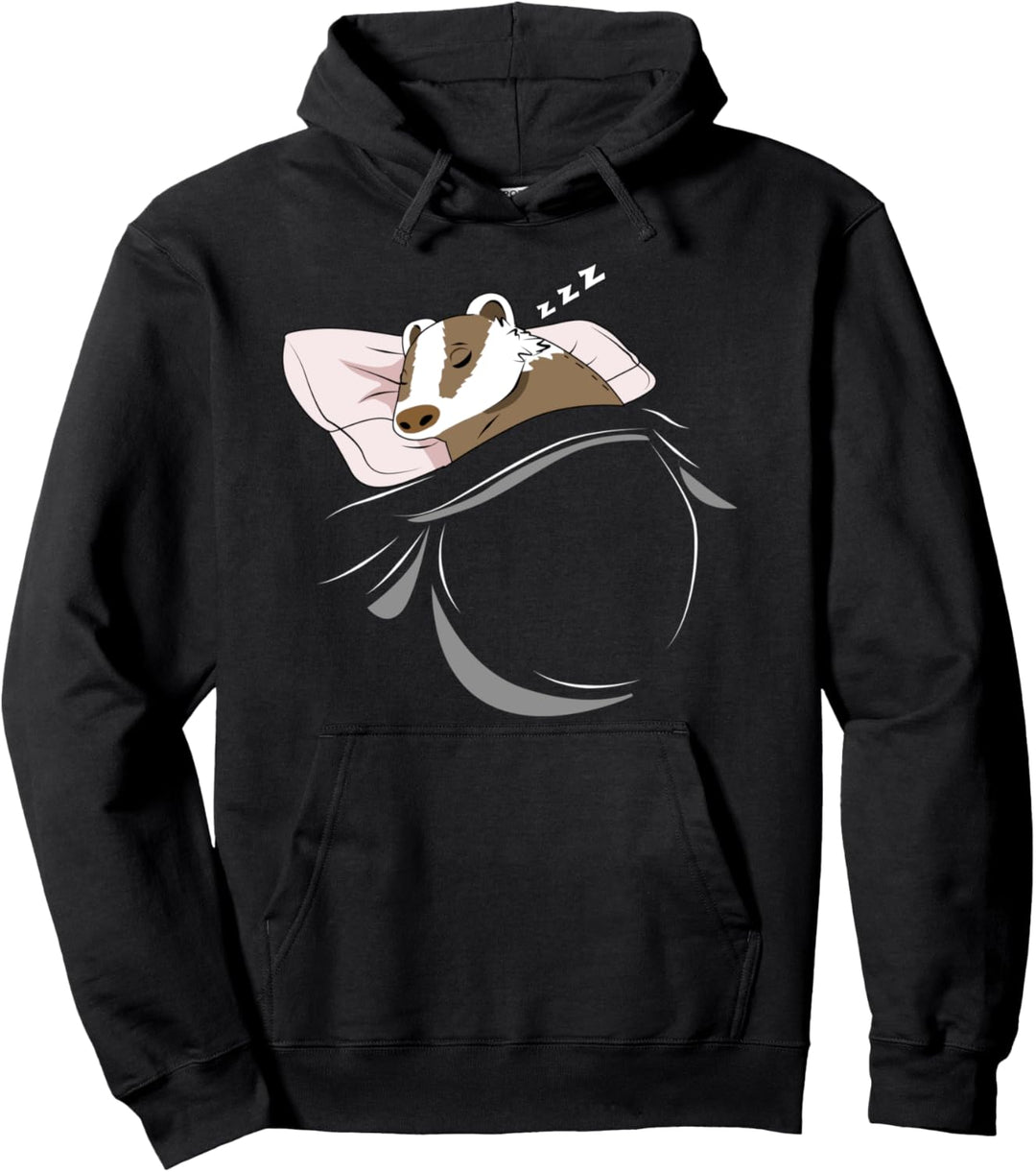 Dachs schläft Schlummer Schlafanzug Oberteil Geschenk Dachs Pullover Hoodie