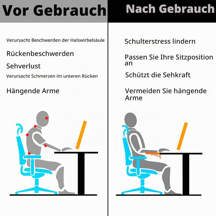 Ergonomische Verstellbare Armauflage, 90° Faltbare &amp; 180° Drehbare Armauflage Schreibtisch Extender,