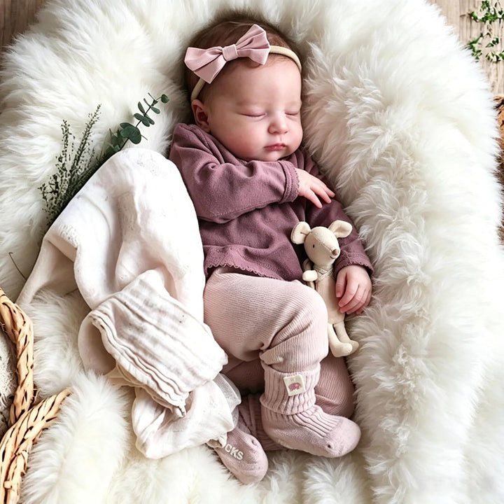 Zero pam Reborn Baby Mädchen 19 Zoll 48 cm Reborn Puppe Mit Haaren Lebensechte Reborn Puppen Aus Sto