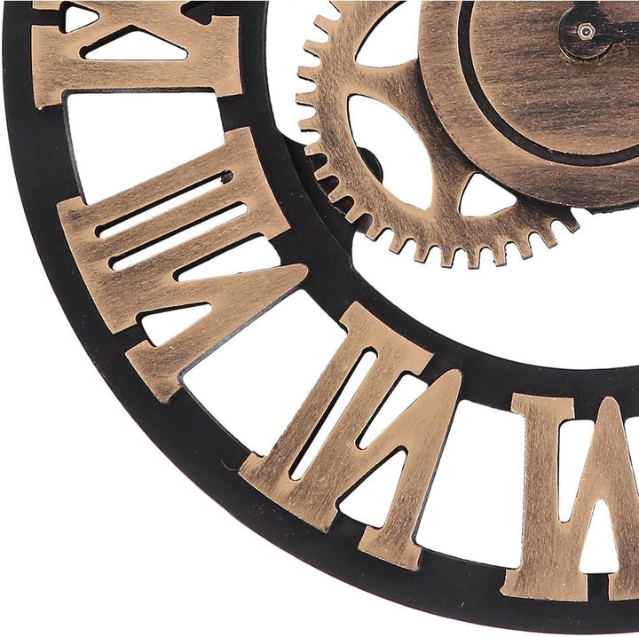 Metall Zahnrad Wanduhr, Lautlos Gross Dekouhr im Vintage Design für Wonzimmer, Café, Restauran, Büro