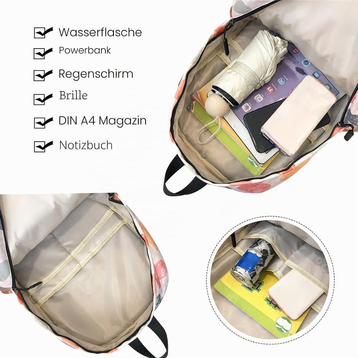 FANDARE Schulrucksack Mädchen Schulranzen Jungen Rucksäcke Schule Rucksäcke Laptop Schultasche Tages